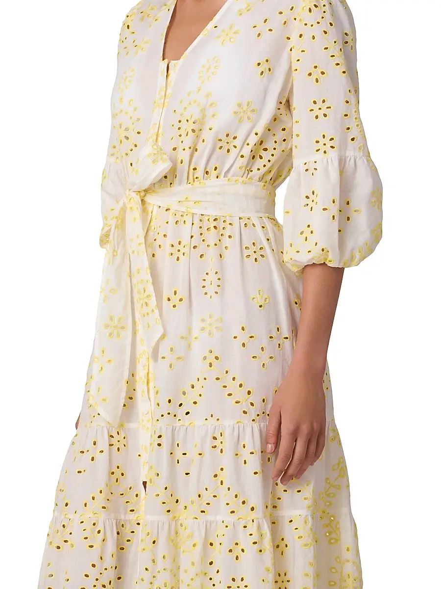 Shoshanna Women's Santorini Broderie Anglaise Cotton Maxi-Dress | Thumbnail 4