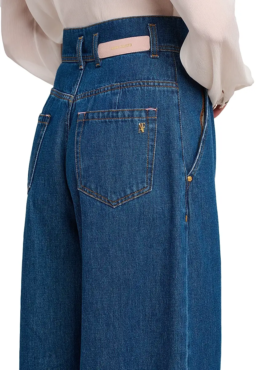 Alberta Ferretti Women's High-Waisted Wide-Leg Jeans | Thumbnail 6