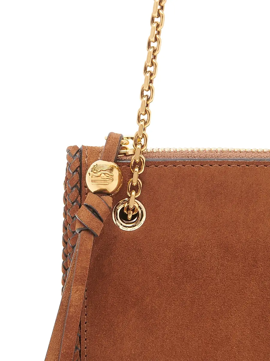 Etro Women's Pelle Unita Convertible Suede Clutch Crossbody Bag - Brown | Thumbnail 7