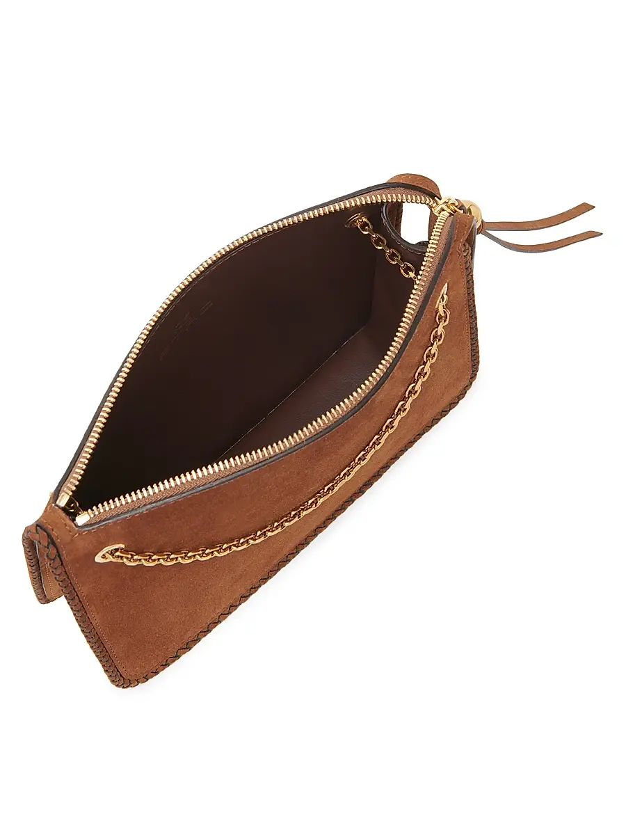Etro Women's Pelle Unita Convertible Suede Clutch Crossbody Bag - Brown | Thumbnail 8