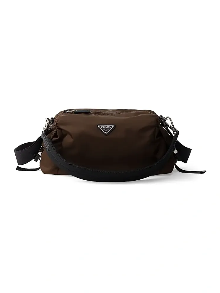 Men's Explore Re-Nylon and Leather Bag - Brown