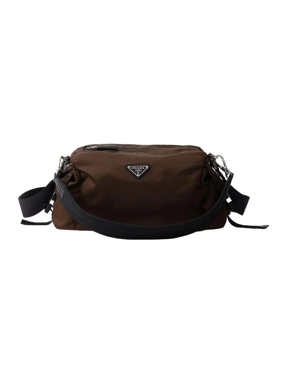 Men's Explore Re-Nylon and Leather Bag - Brown