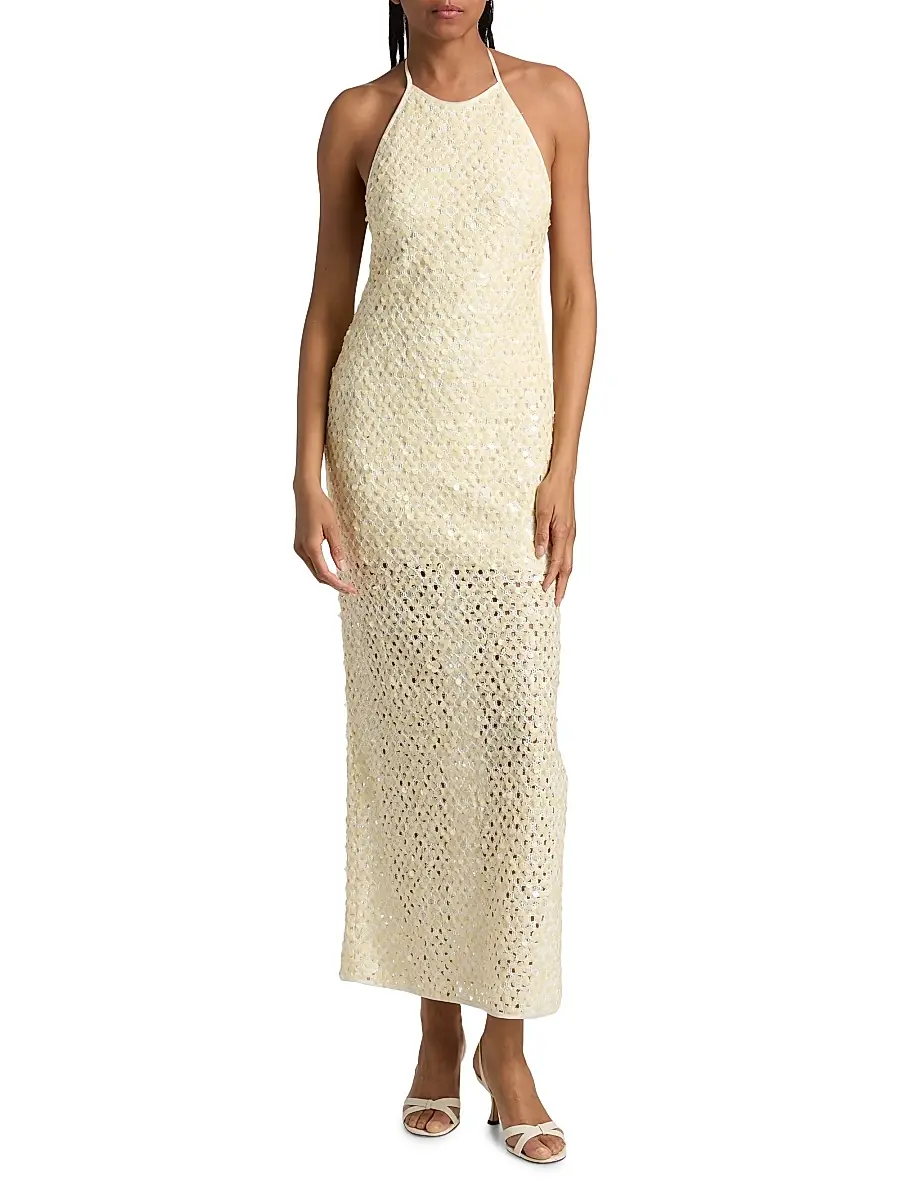 Significant Other Women's Elliott Sequined Mesh Maxi Dress | Thumbnail 3 Significant Other Women's Elliott Sequined Mesh Maxi Dress | Thumbnail 3