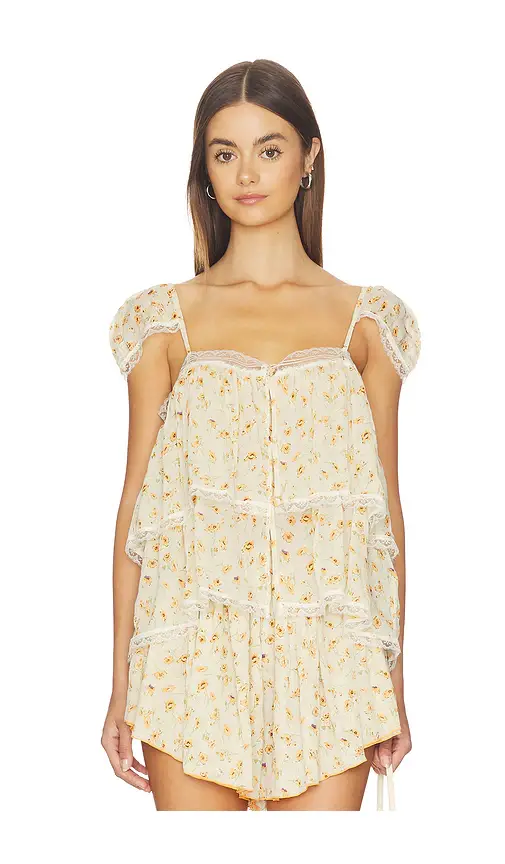 SWF Lace Trim Babydoll Top | Image 1 SWF Lace Trim Babydoll Top | Image 1