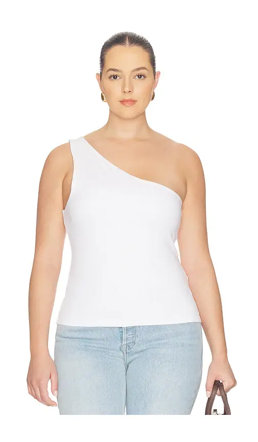 GOOD AMERICAN Super Stretch One Shoulder Tank Top | Thumbnail 2