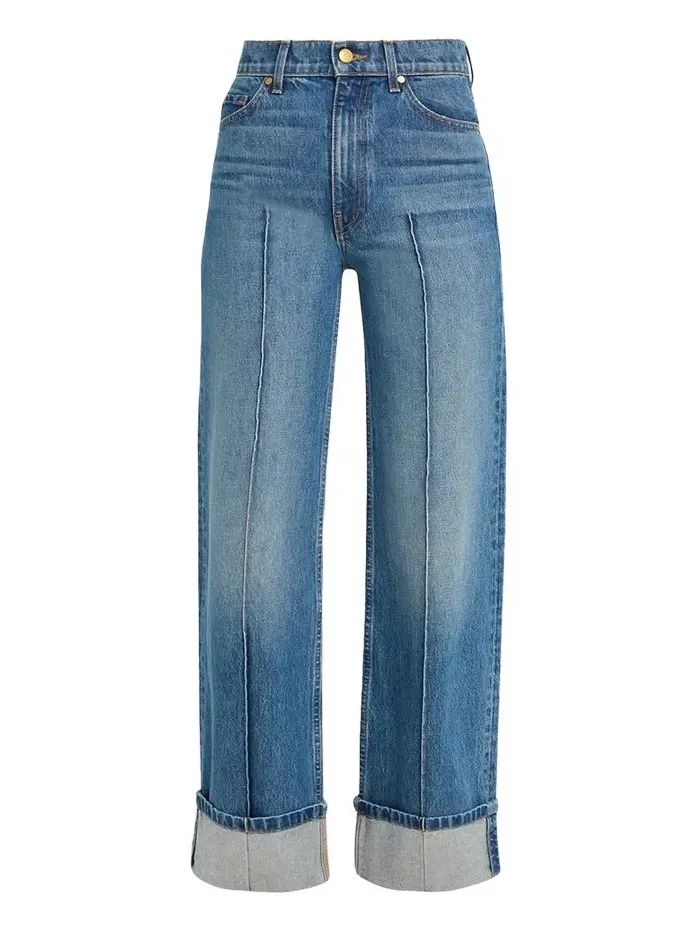 Genevieve Cuffed Wide-Leg Jeans Genevieve Cuffed Wide-Leg Jeans