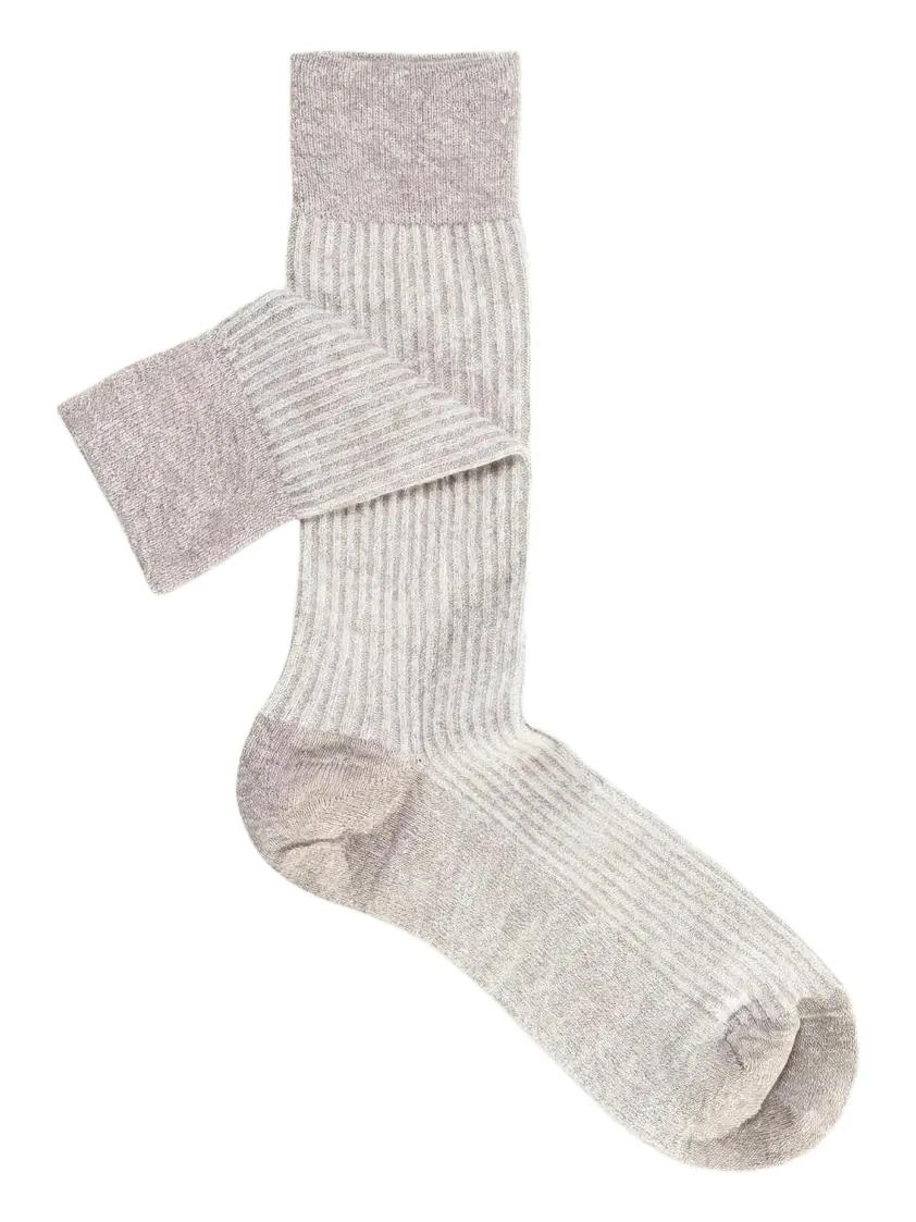 Sozzi Calze Men's Linen-Blend Crew Socks