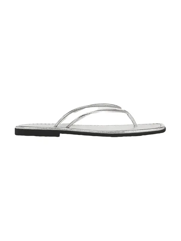 Clea Metallic Leather Jelly Thong Sandals Clea Metallic Leather Jelly Thong Sandals