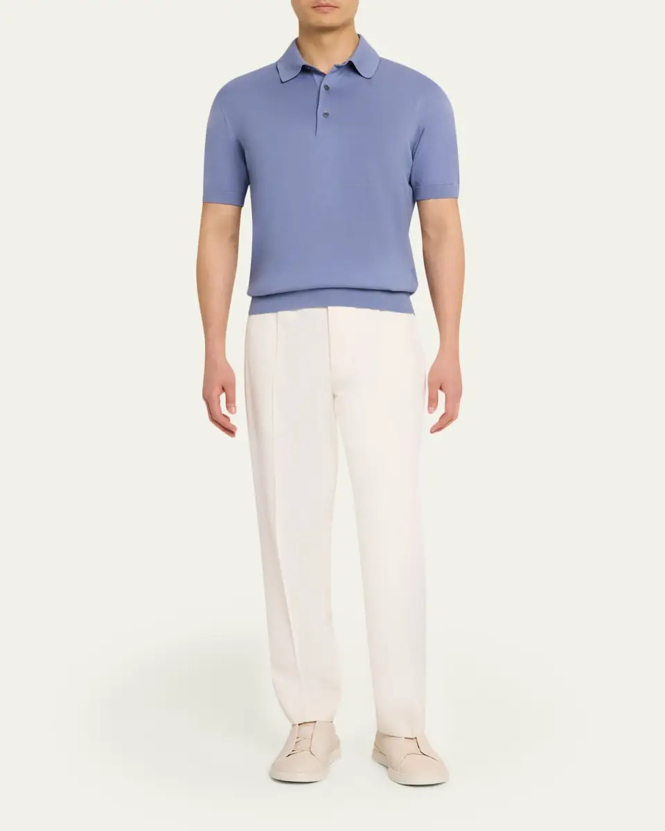 Zegna Men's Osai Cotton Polo Shirt | Thumbnail 2 Zegna Men's Osai Cotton Polo Shirt | Thumbnail 2