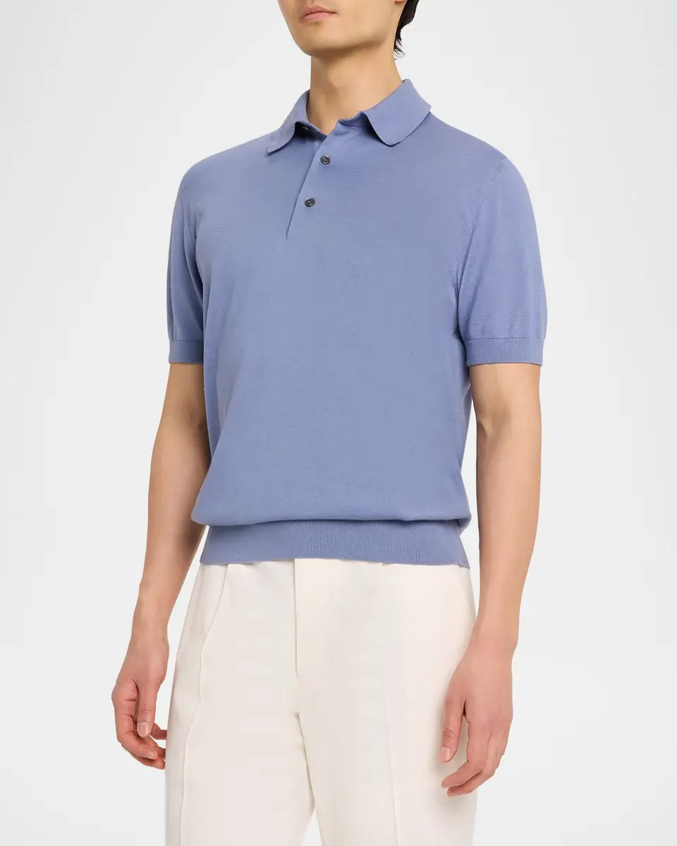 Zegna Men's Osai Cotton Polo Shirt | Thumbnail 8 Zegna Men's Osai Cotton Polo Shirt | Thumbnail 8