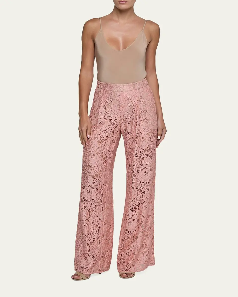 L'Agence Tavia Floral Lace Trousers | Thumbnail 2