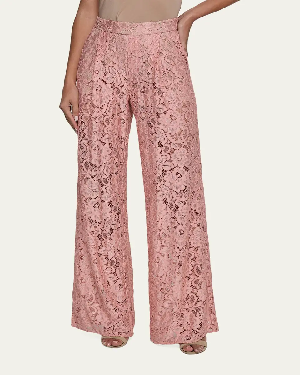 L'Agence Tavia Floral Lace Trousers | Thumbnail 4