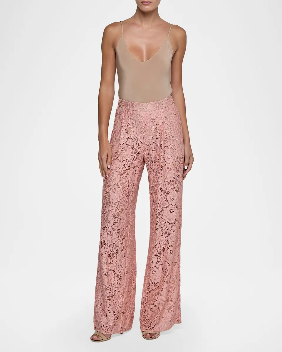 L'Agence Tavia Floral Lace Trousers | Thumbnail 6