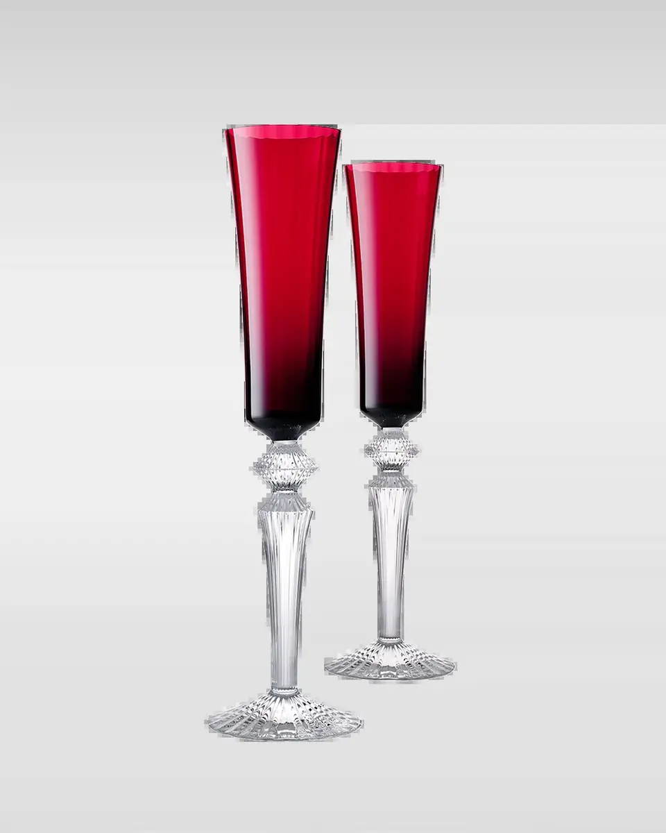 Baccarat Mille Nuits Red Flutissimos, Set of 2 | Thumbnail 2 Baccarat Mille Nuits Red Flutissimos, Set of 2 | Thumbnail 2