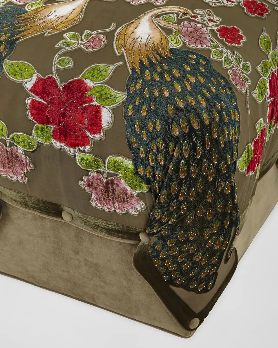 Haute House Peacock Cube Ottoman | Thumbnail 4