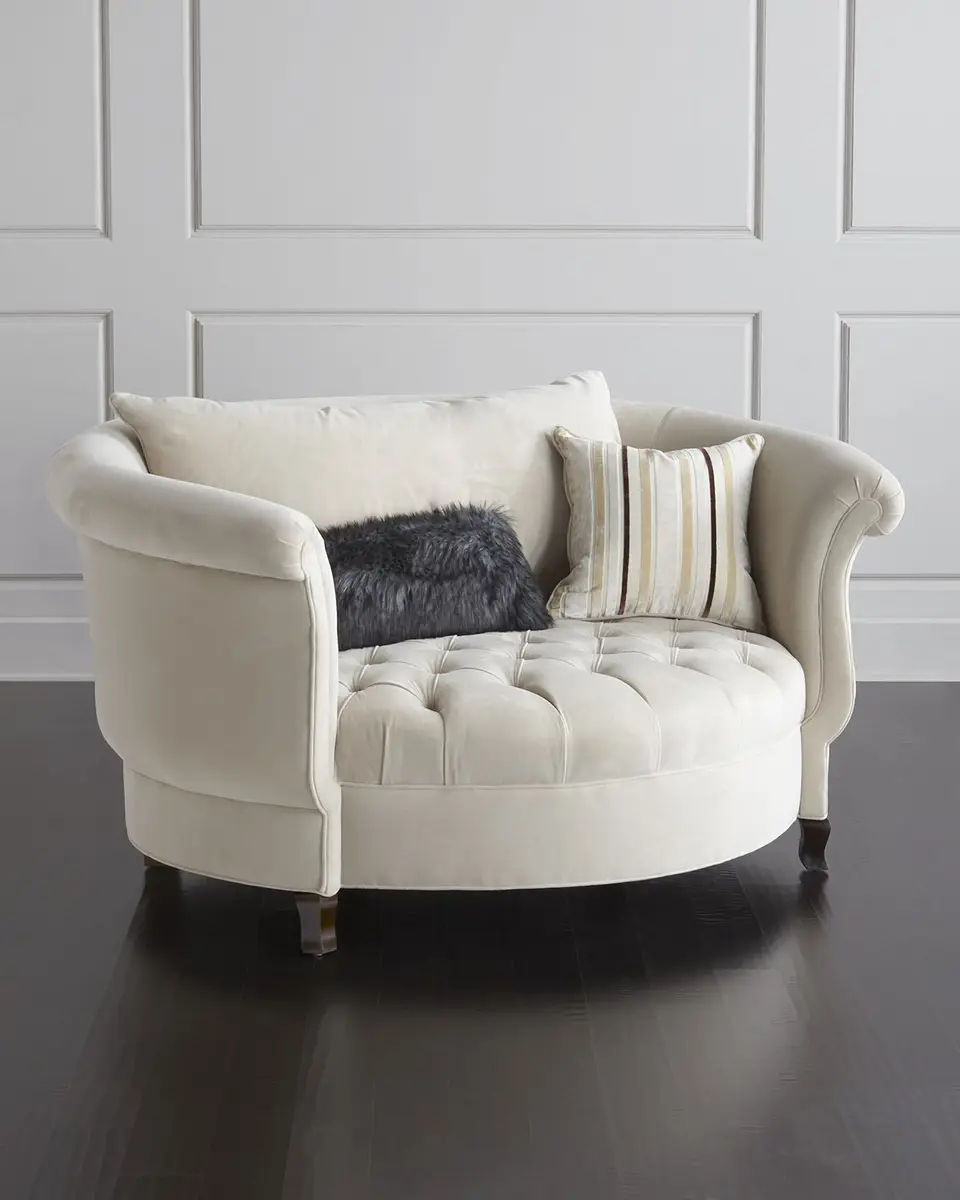 Haute House Harlow Ivory Cuddle Chair | Image 1 Haute House Harlow Ivory Cuddle Chair | Image 1