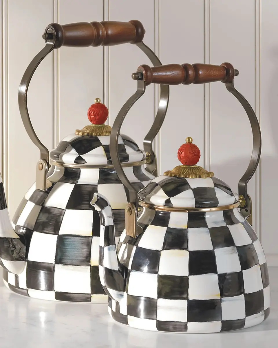 MacKenzie-Childs Courtly Check Three-Quart Tea Kettle | Thumbnail 5 MacKenzie-Childs Courtly Check Three-Quart Tea Kettle | Thumbnail 5