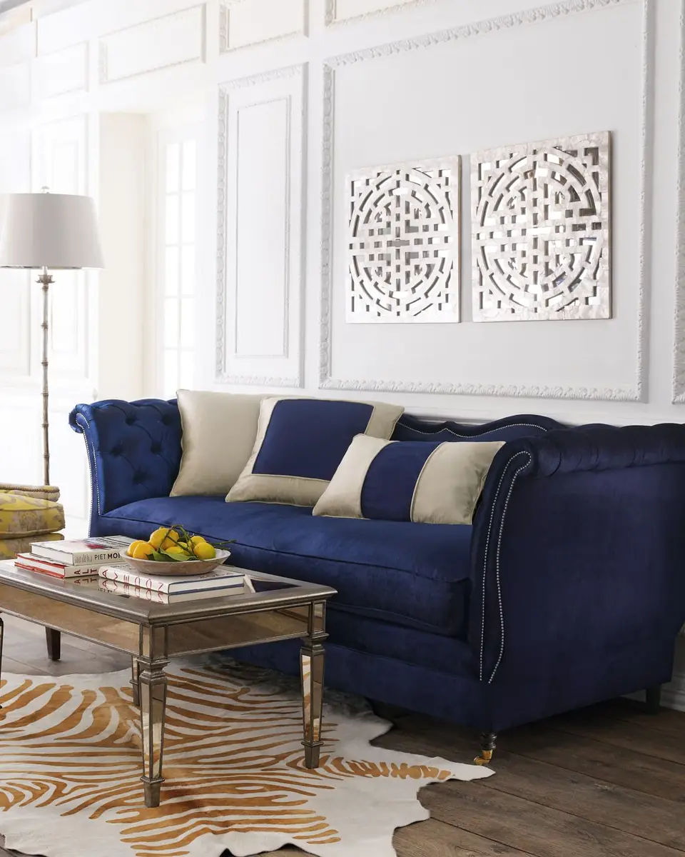 Haute House Horton Velvet Tufted Sofa, 90" | Thumbnail 2 Haute House Horton Velvet Tufted Sofa, 90" | Thumbnail 2