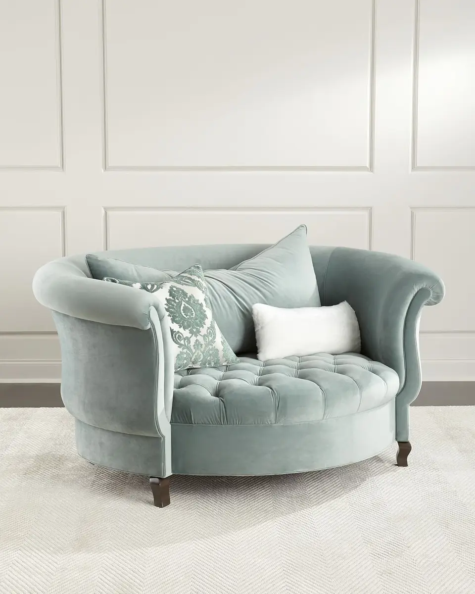 Haute House Harlow Sage Cuddle Chair | Thumbnail 2