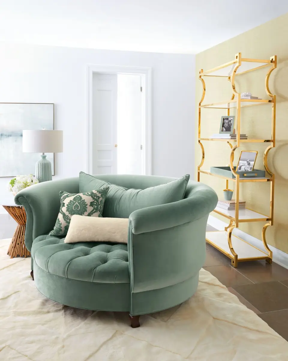 Haute House Harlow Sage Cuddle Chair | Thumbnail 3