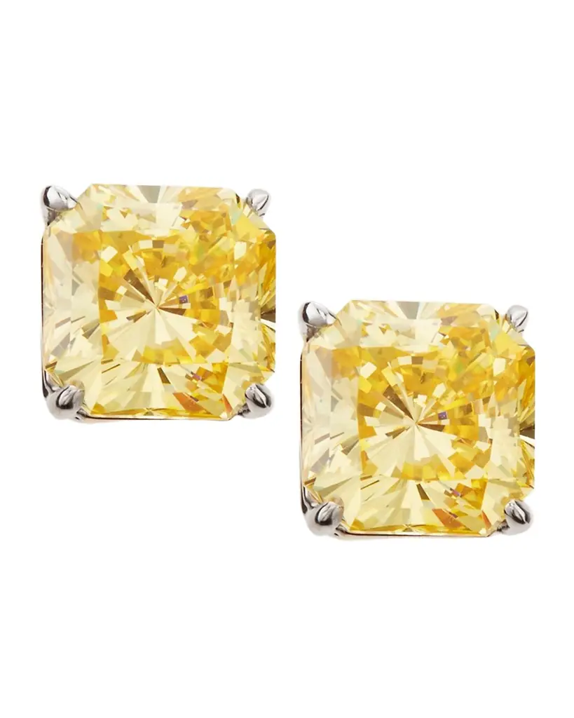 Fantasia by DeSerio 5.0 TCW Canary Cubic Zirconia Stud Earrings | Image 1 Fantasia by DeSerio 5.0 TCW Canary Cubic Zirconia Stud Earrings | Image 1