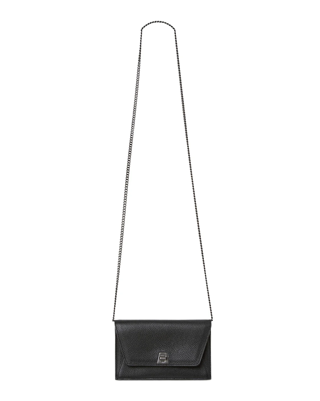 Anouk Cervo Leather Clutch Bag w/Chain Anouk Cervo Leather Clutch Bag w/Chain