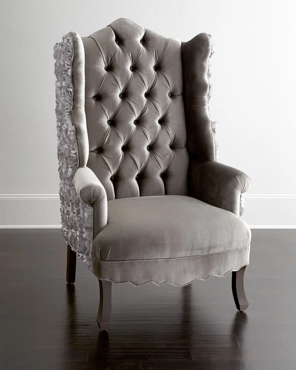 Haute House Isabella Rosette Wingback Chair | Image 1 Haute House Isabella Rosette Wingback Chair | Image 1