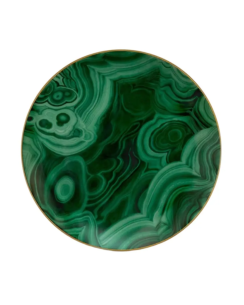 L'Objet Malachite Dessert Plates