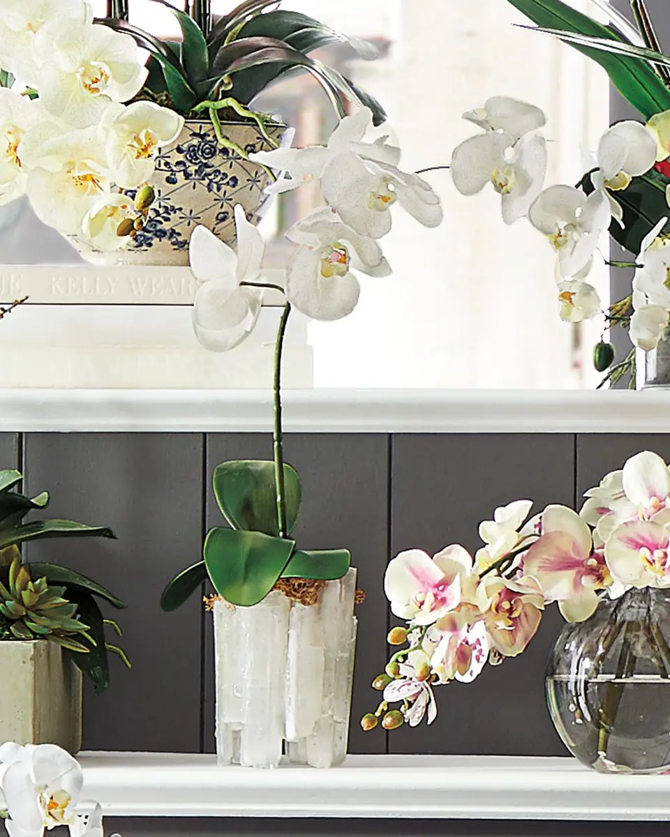 John-Richard Collection Real Touch Selenite Orchid Faux Floral Arrangement | Thumbnail 3 John-Richard Collection Real Touch Selenite Orchid Faux Floral Arrangement | Thumbnail 3