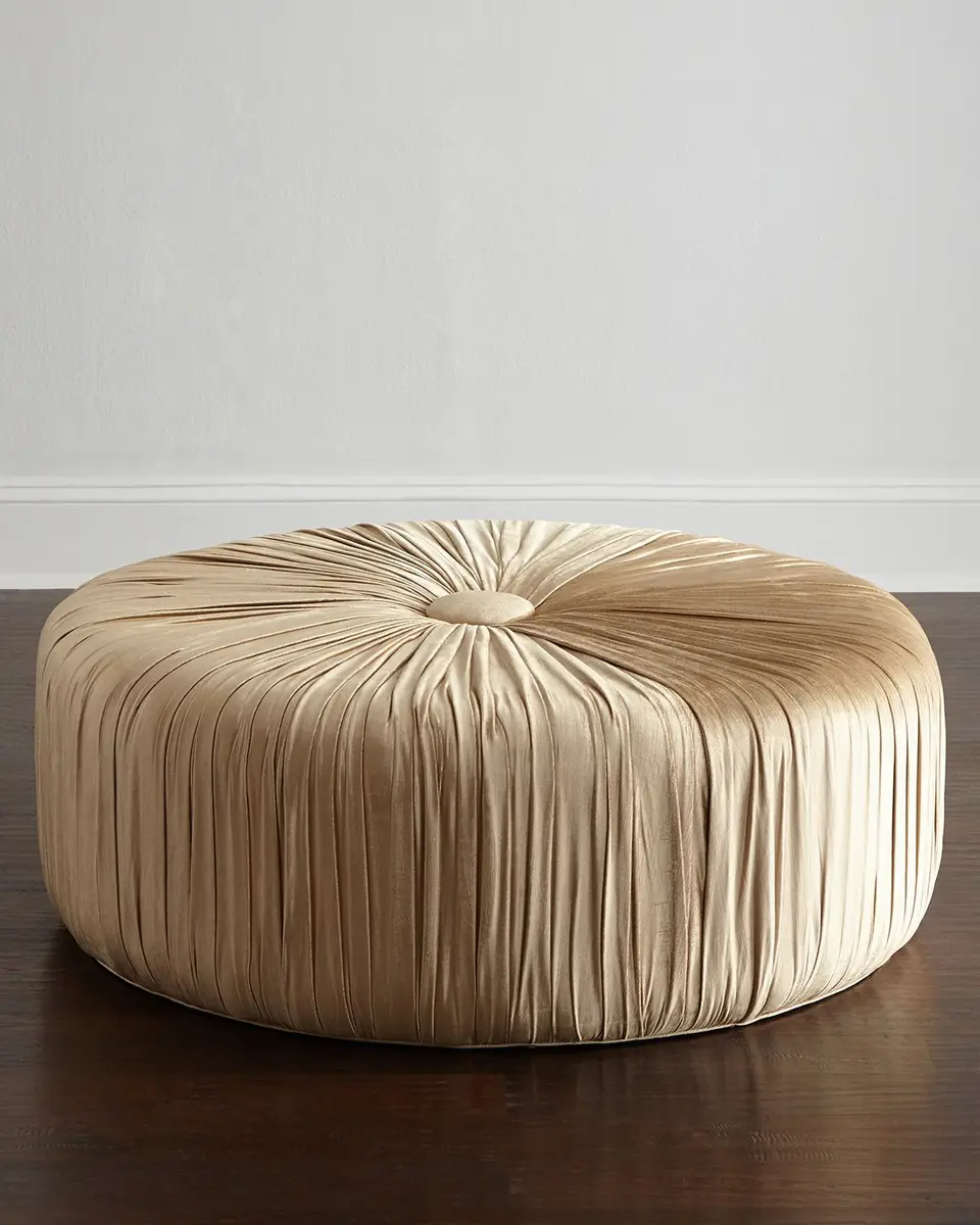 Haute House Pasha Round Ottoman | Image 1 Haute House Pasha Round Ottoman | Image 1