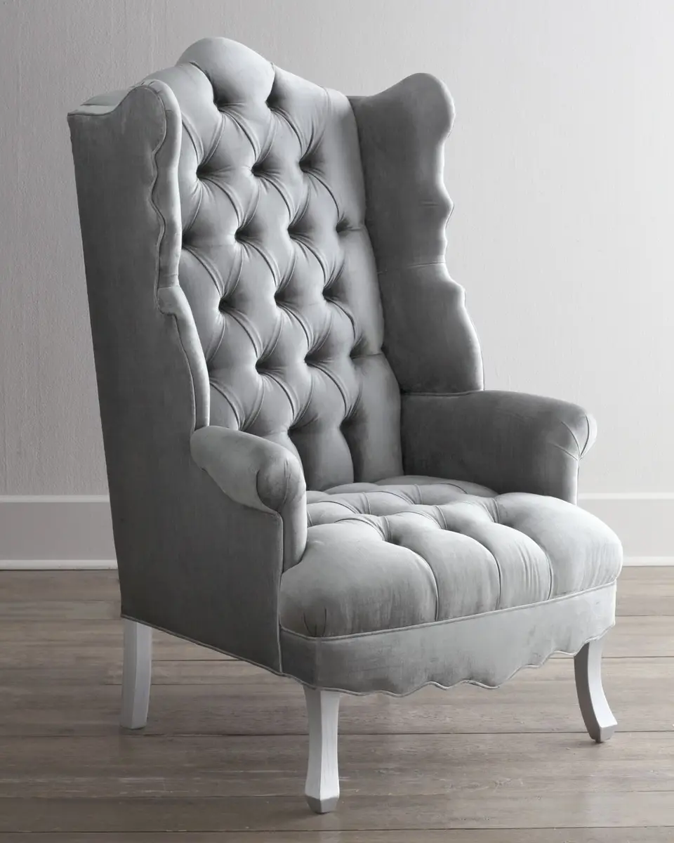 Haute House Isabella Chrome Wing Chair | Image 1 Haute House Isabella Chrome Wing Chair | Image 1