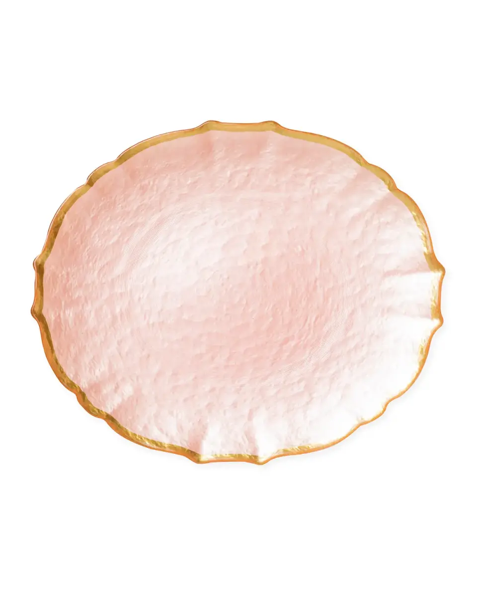 Vietri Baroque Glass Pink Service Plate/Charger | Thumbnail 2