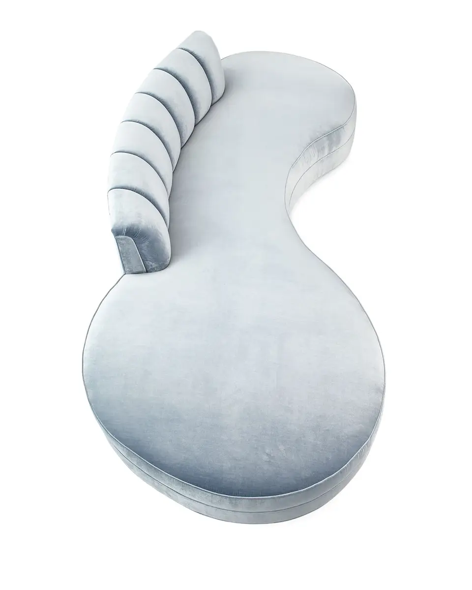 Haute House Layla Channel Tufted Curved Sofa 121" | Thumbnail 2 Haute House Layla Channel Tufted Curved Sofa 121" | Thumbnail 2