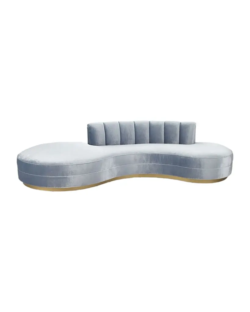 Haute House Layla Channel Tufted Curved Sofa 121" | Image 1 Haute House Layla Channel Tufted Curved Sofa 121" | Image 1
