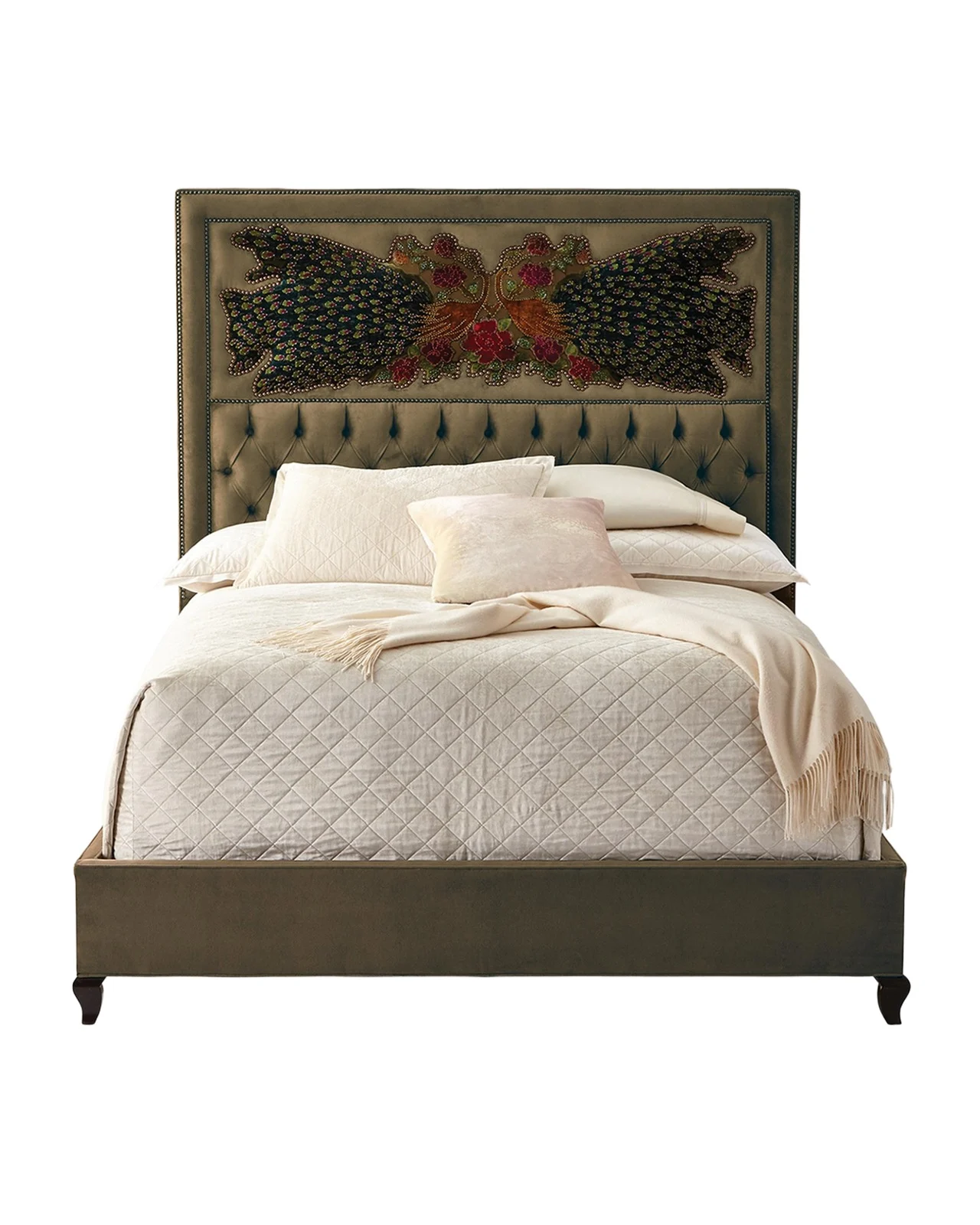 Haute House Peacock Sage Queen Bed