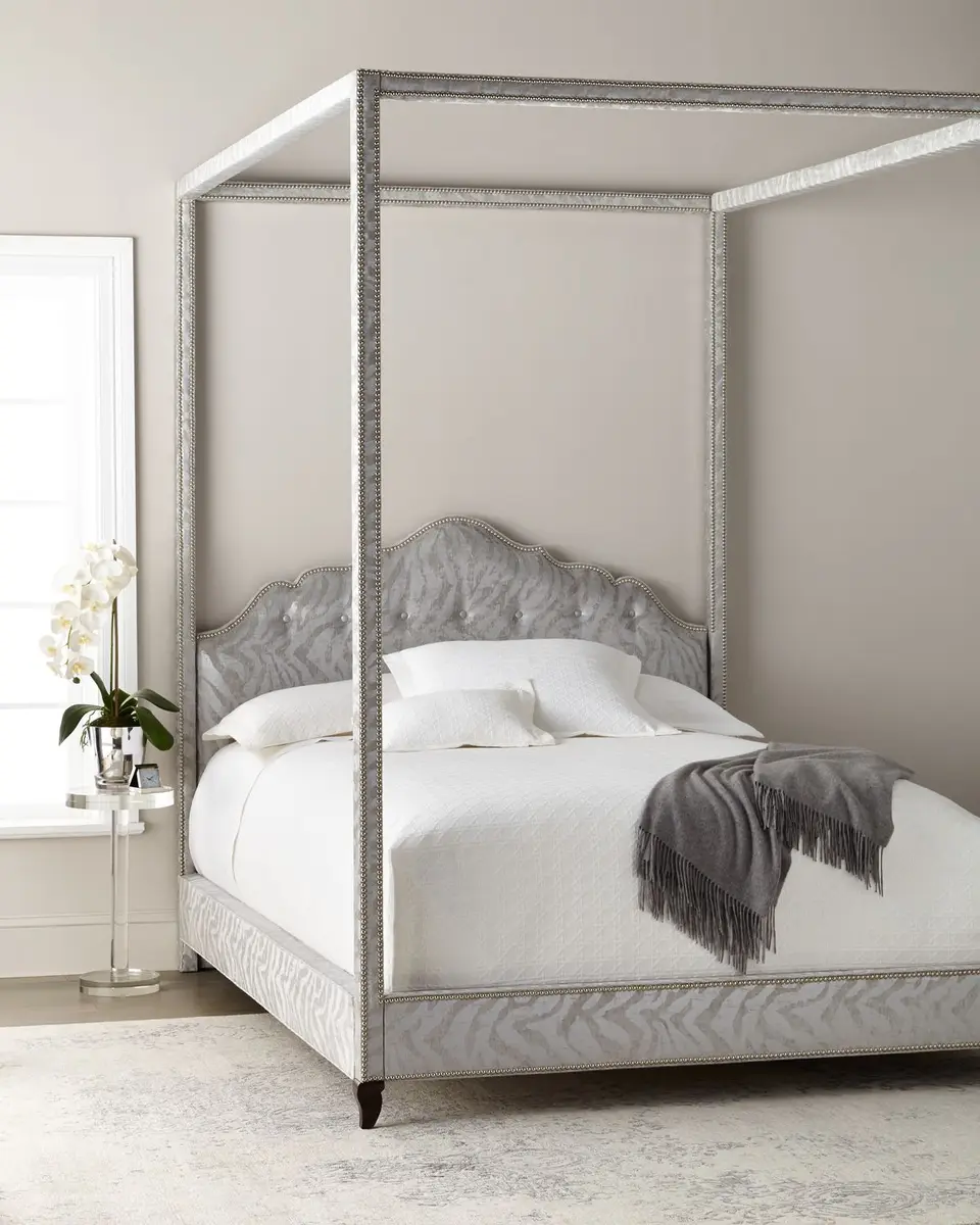 Haute House Athena Zebra Queen Canopy Bed | Thumbnail 2 Haute House Athena Zebra Queen Canopy Bed | Thumbnail 2