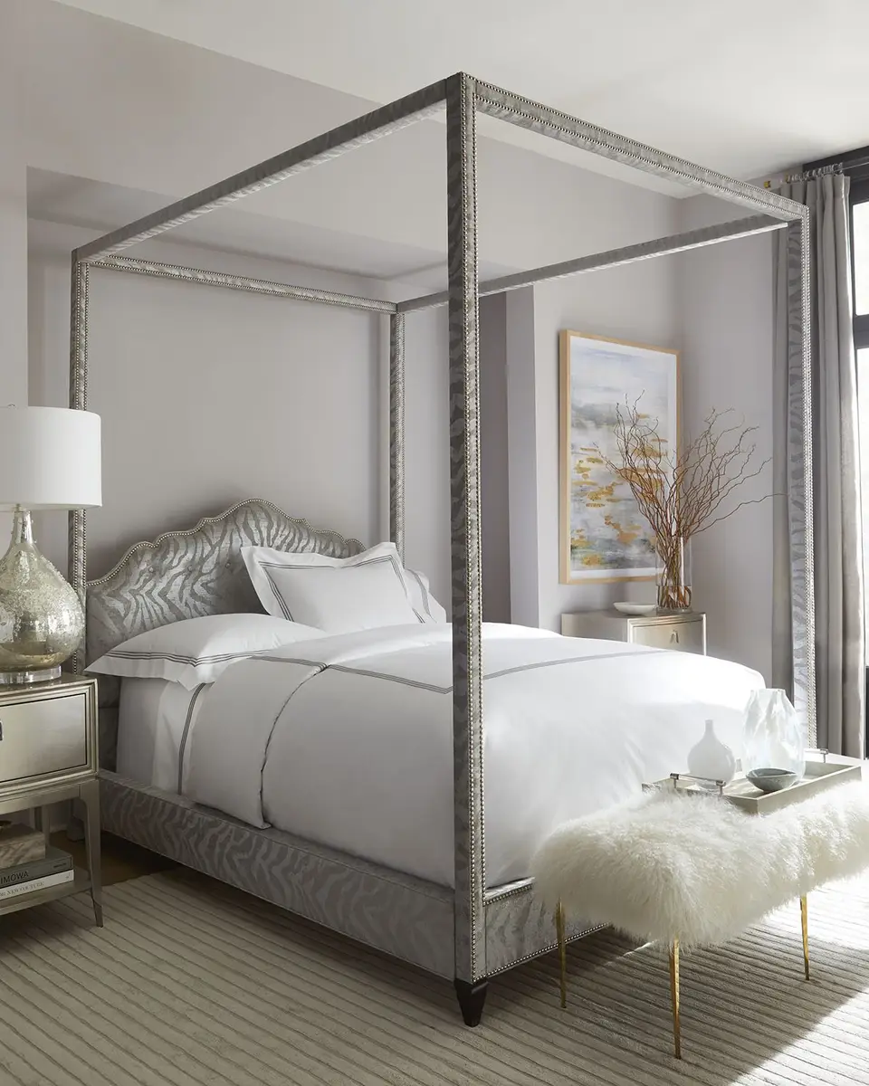 Haute House Athena Zebra Queen Canopy Bed | Thumbnail 4 Haute House Athena Zebra Queen Canopy Bed | Thumbnail 4