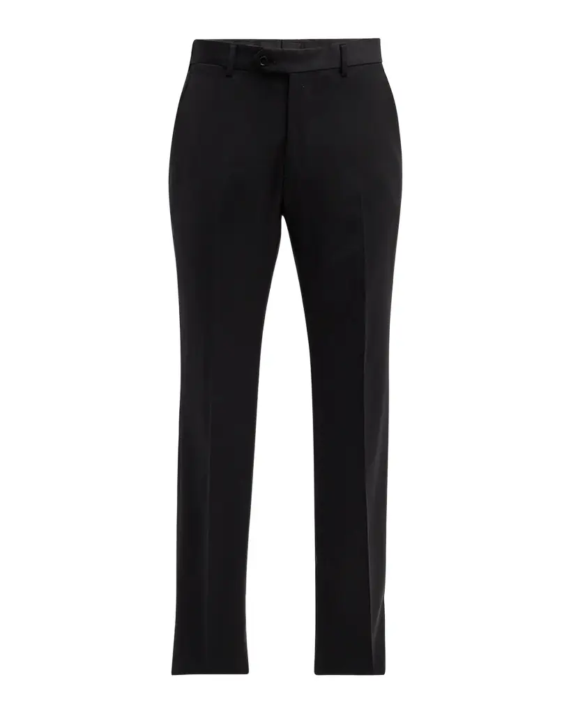 Emporio Armani Basic Flat-Front Wool Trousers | Image 1 Emporio Armani Basic Flat-Front Wool Trousers | Image 1