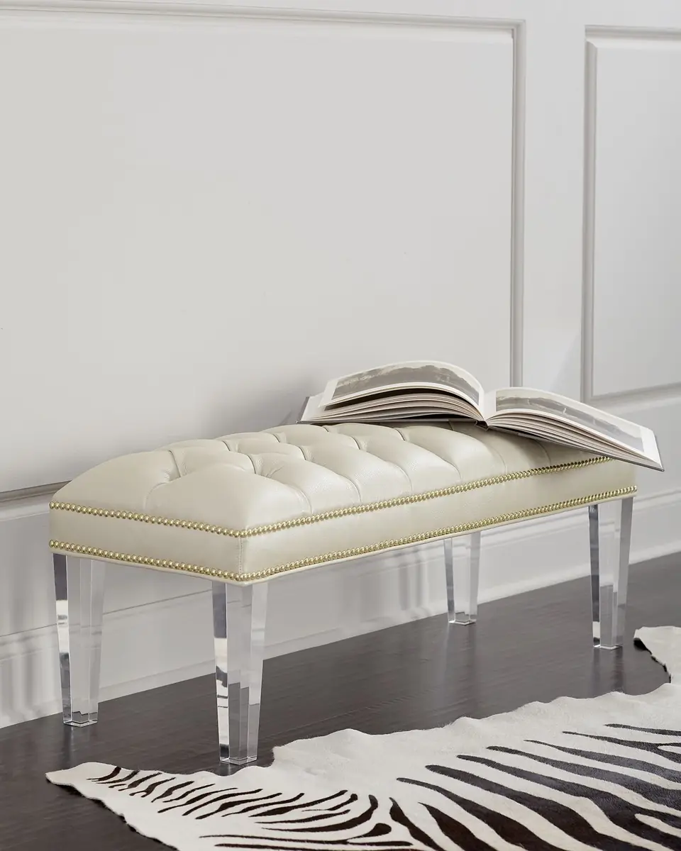 Haute House Custan Leather Bench 42" | Thumbnail 2 Haute House Custan Leather Bench 42" | Thumbnail 2