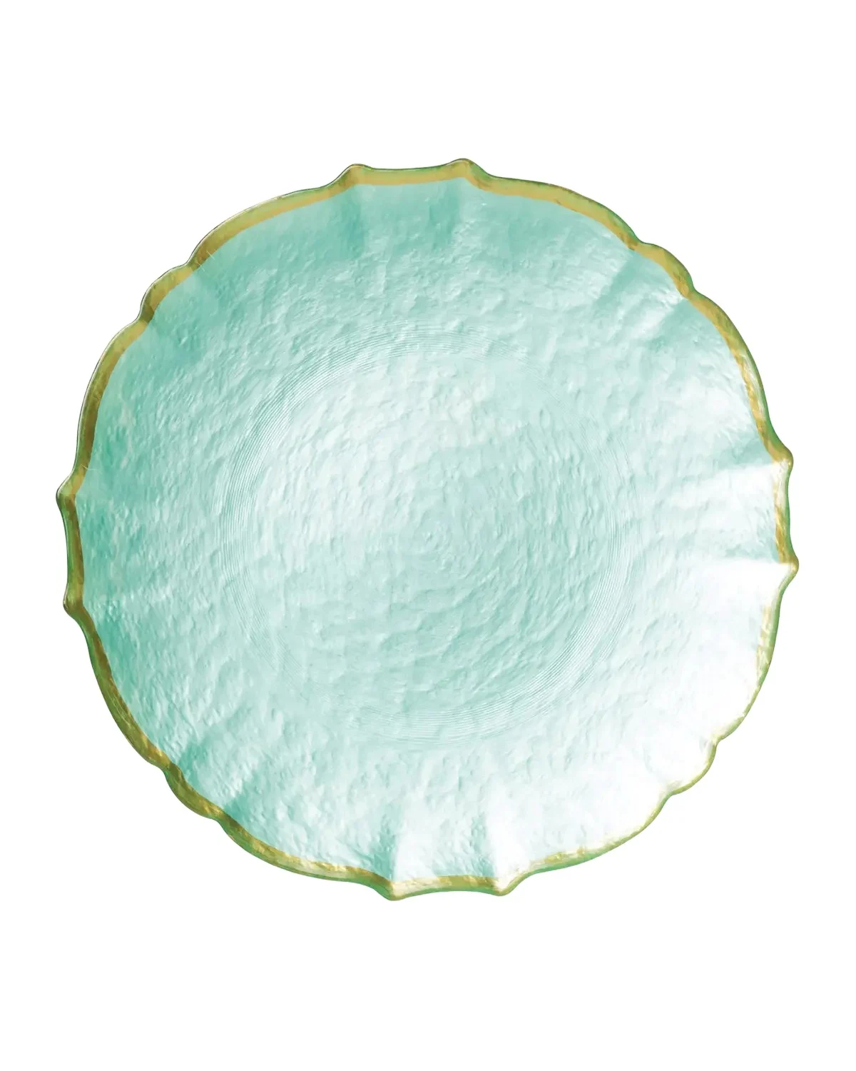 Vietri Baroque Glass Aqua Service Plate/Charger