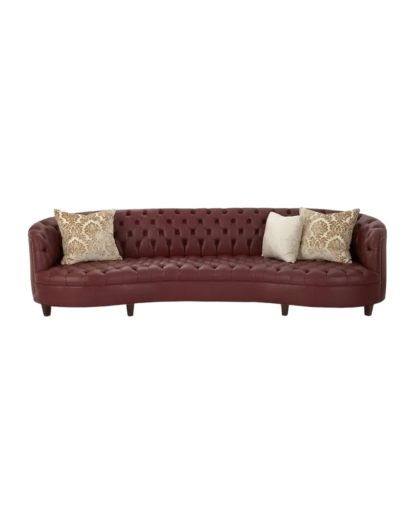 Haute House Magnolia Leather Sofa, 126" | Image 1 Haute House Magnolia Leather Sofa, 126" | Image 1