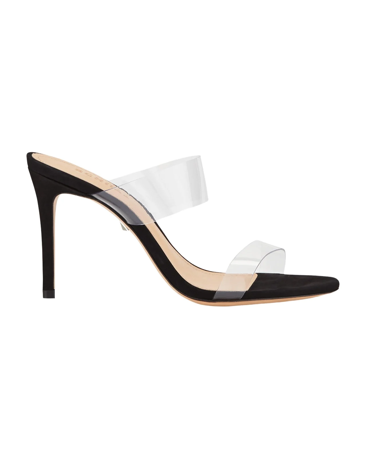 Schutz Ariella Strappy See-Through Vinyl Slide High-Heel Sandals