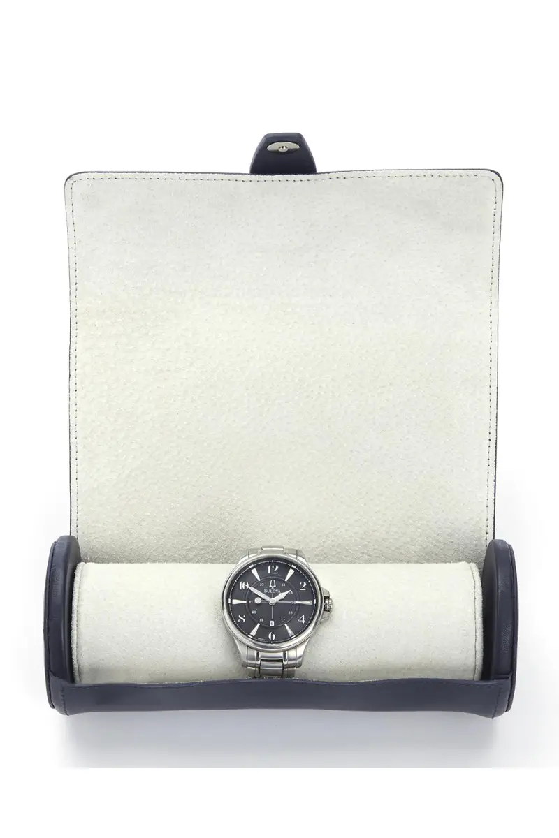 Royce New York Monogrammed Leather Travel Watch Roll, Personalized | Thumbnail 5