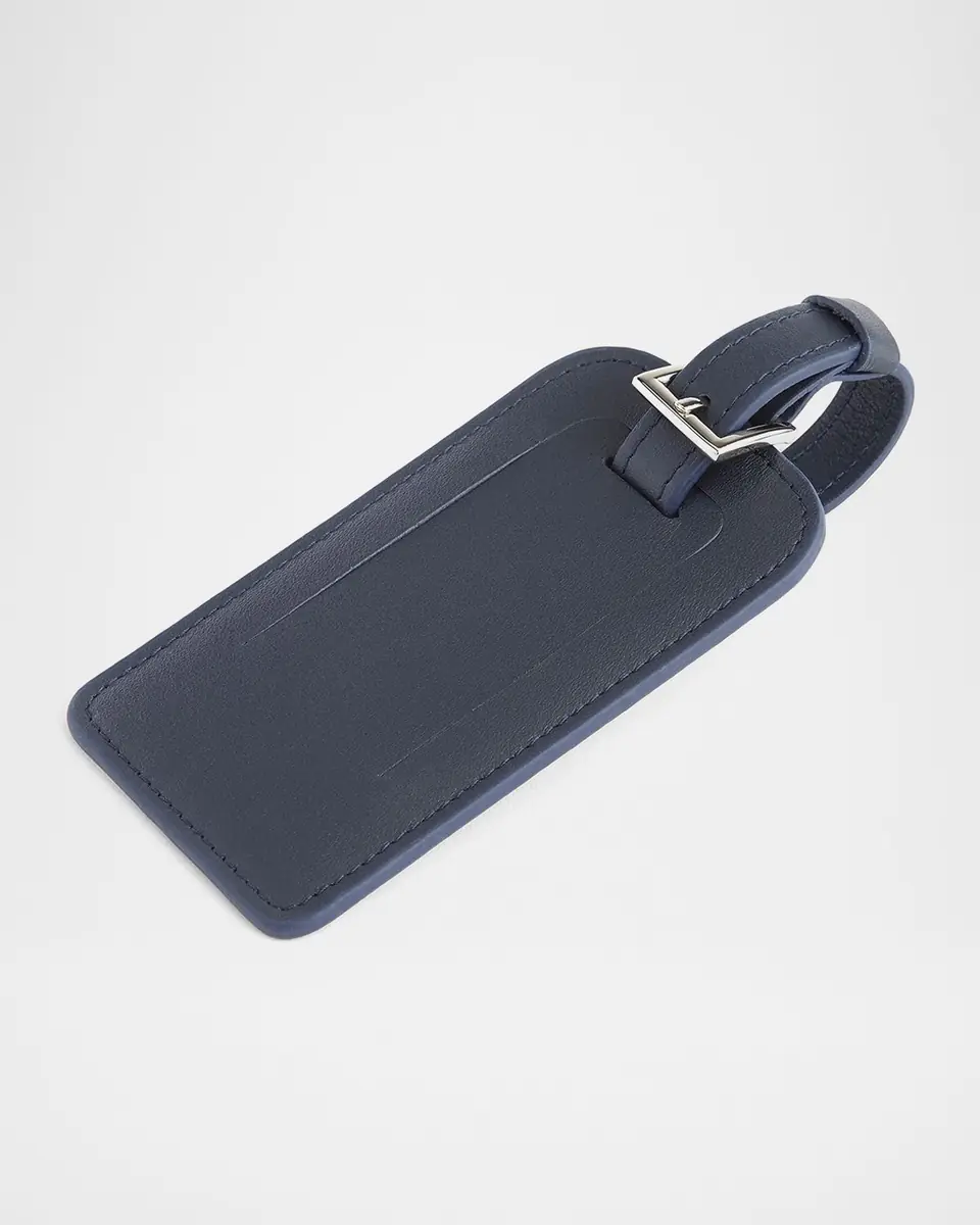 Royce New York Monogrammed Leather Luggage Tag | Thumbnail 5