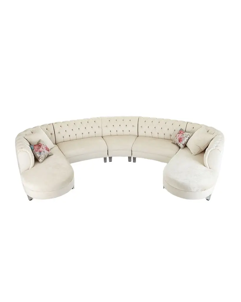 Haute House Pouf Double Chaise Sectional