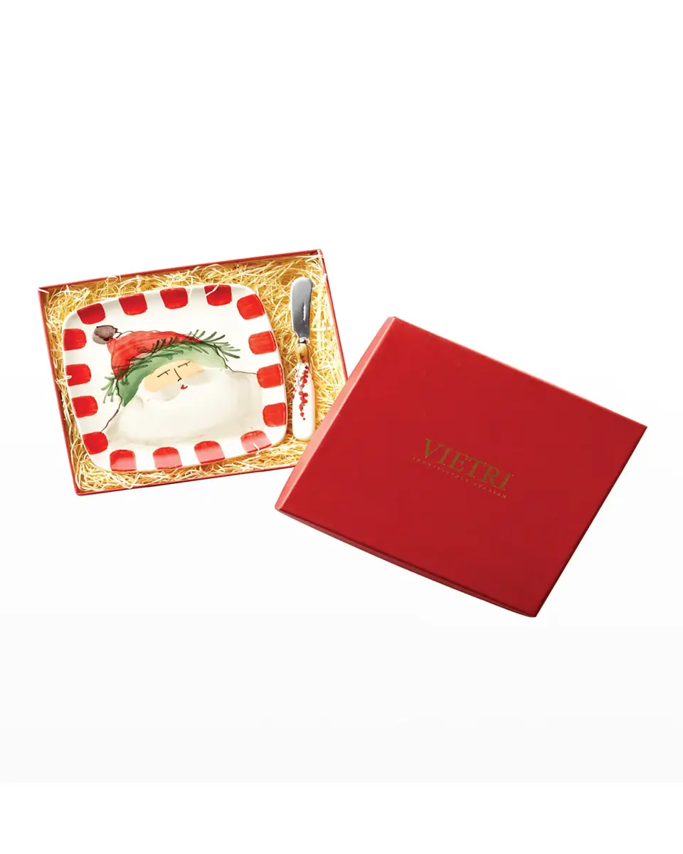 Vietri Old St. Nick Square Plate with Spreader | Thumbnail 2