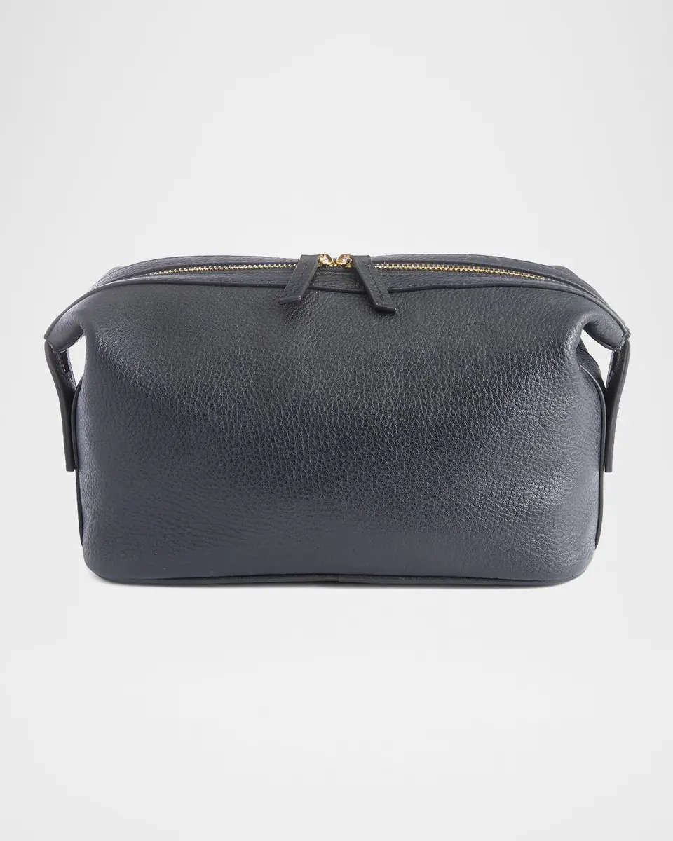 Royce New York Monogrammed Large Leather Toiletry Bag, Personalized | Thumbnail 5