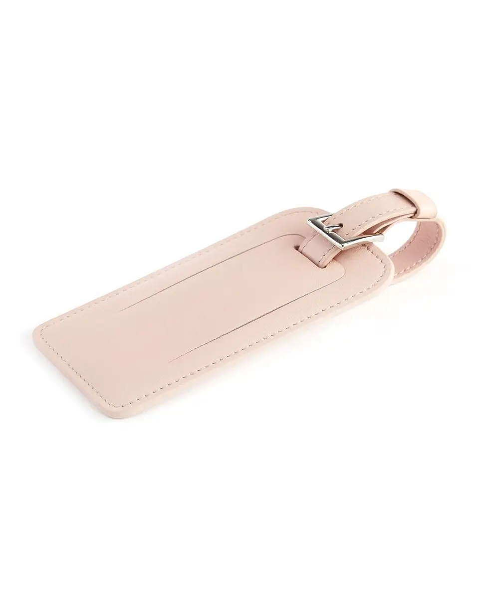 Royce New York Monogrammed Leather Luggage Tag | Thumbnail 3