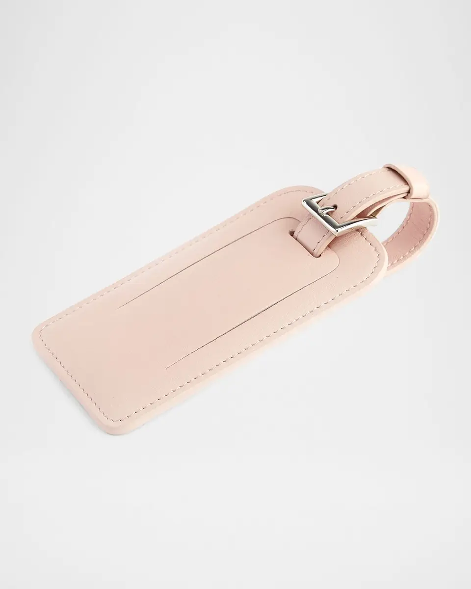 Royce New York Monogrammed Leather Luggage Tag | Thumbnail 5