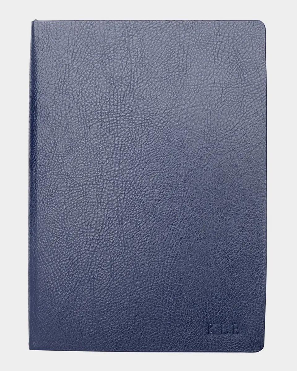 Royce New York Monogrammed Leather Bound Executive Notebook, Personalized | Thumbnail 3
